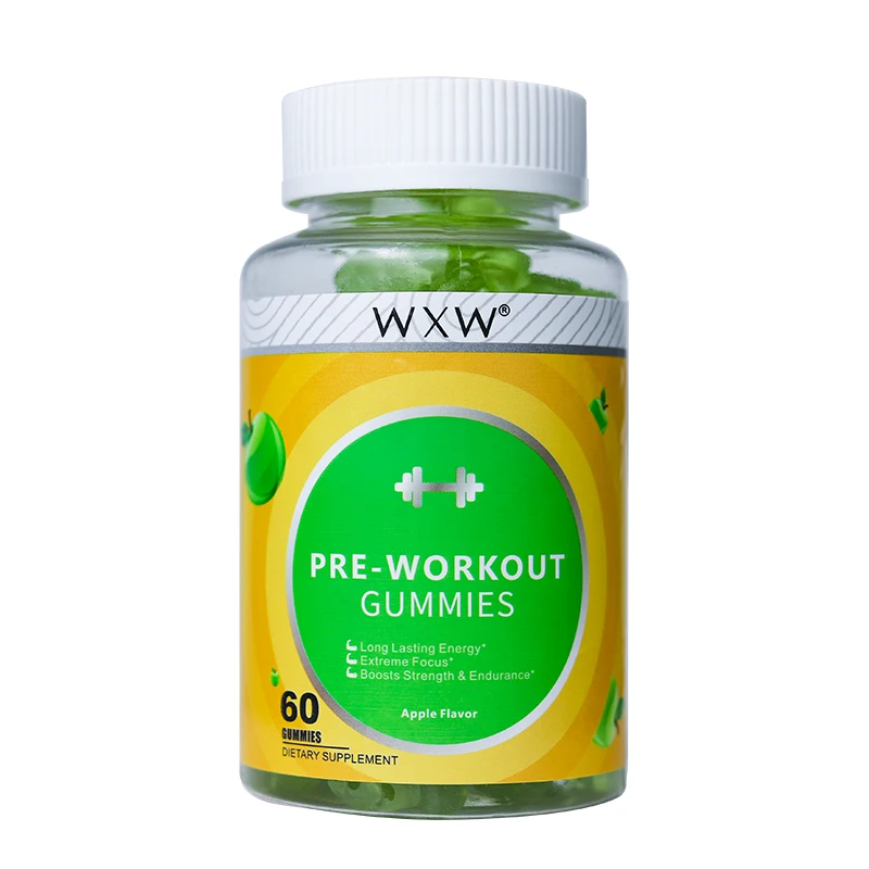 WXW Pre-Workout Gummies Energy Supplements Workout Gummies with Enhanced Long Lasting Energy In Stock