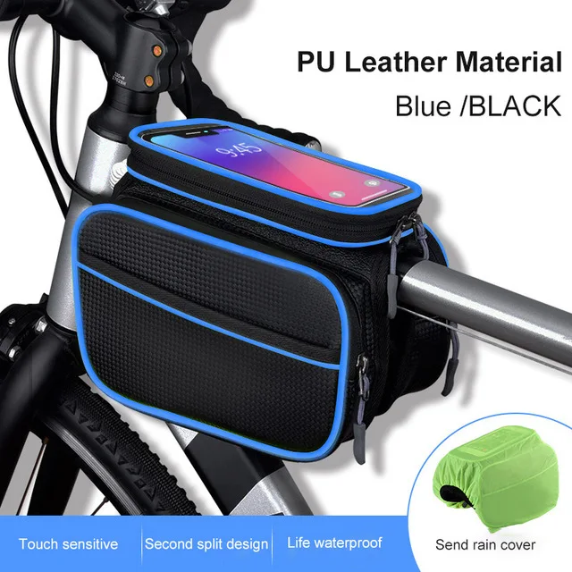 Waterproof Bicycle Bags High Capacity Mountain Road Bike Front Beam Accessories For Storage Phone Saddle Bags Cycling Equipment