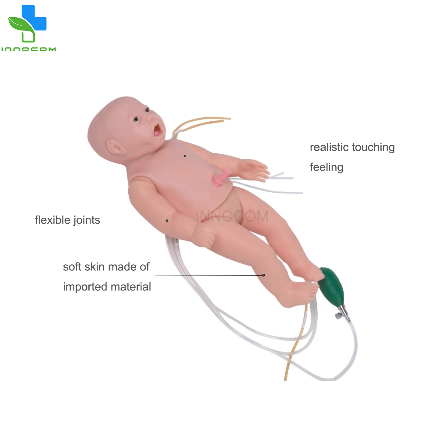 Full-Functional PVC Infant Nursing and CPR Manikin for Medical Training Model for Medical School & Classroom Use