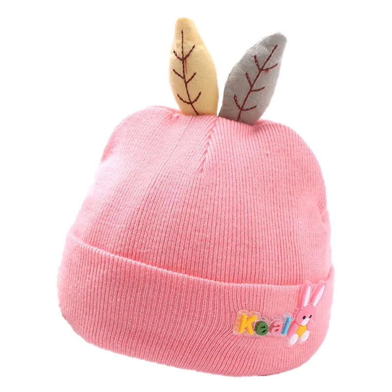 Winter baby knitted warm woven small hat beanie earlap woolen hat