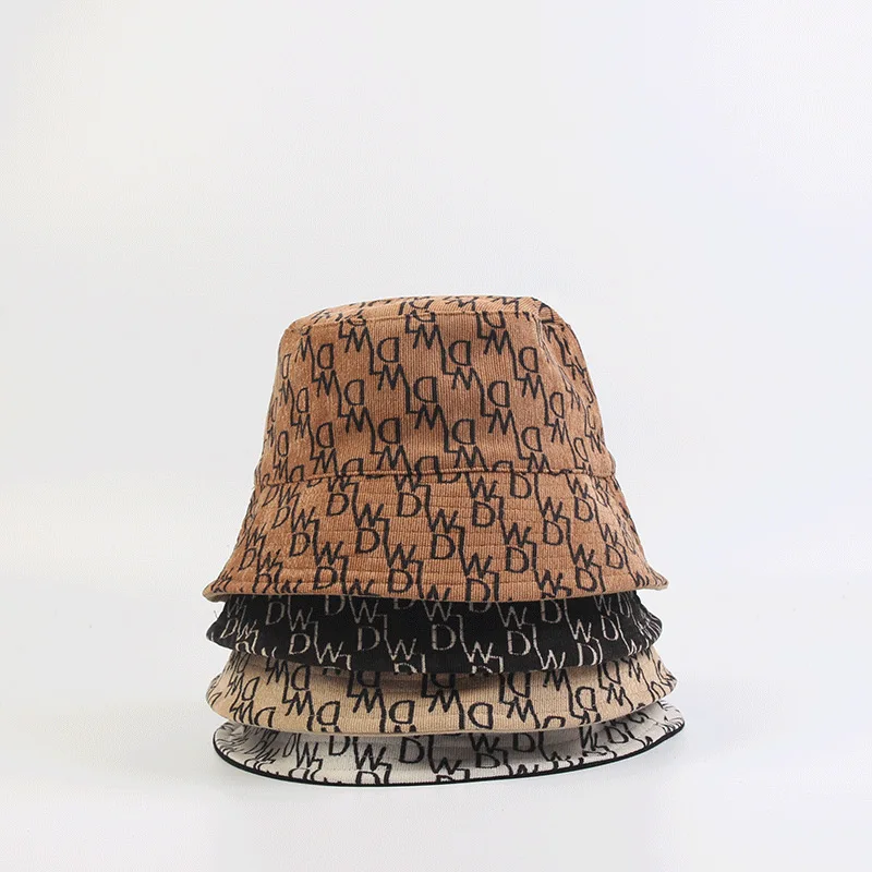 Cotton Wild Letter Bucket Hat Wholesale Custom Bucket Hat Double-sided Visor Graffiti Fisherman Hat