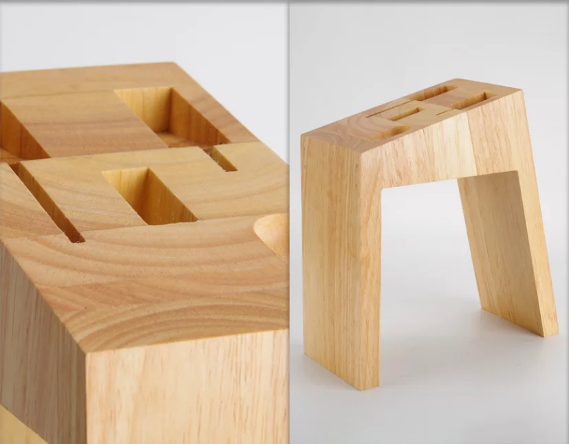 Hot selling Magnetic knife block Holder Rack Magnetic Stands wooden magnetic knife holder