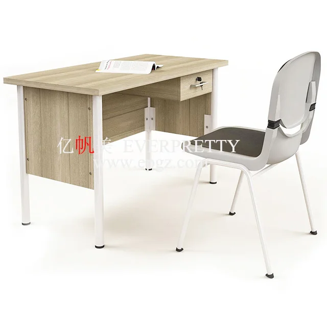 Modern Design Wooden Teacher Table with Chair School Furniture Office Desk and Chair Set for Wholesale