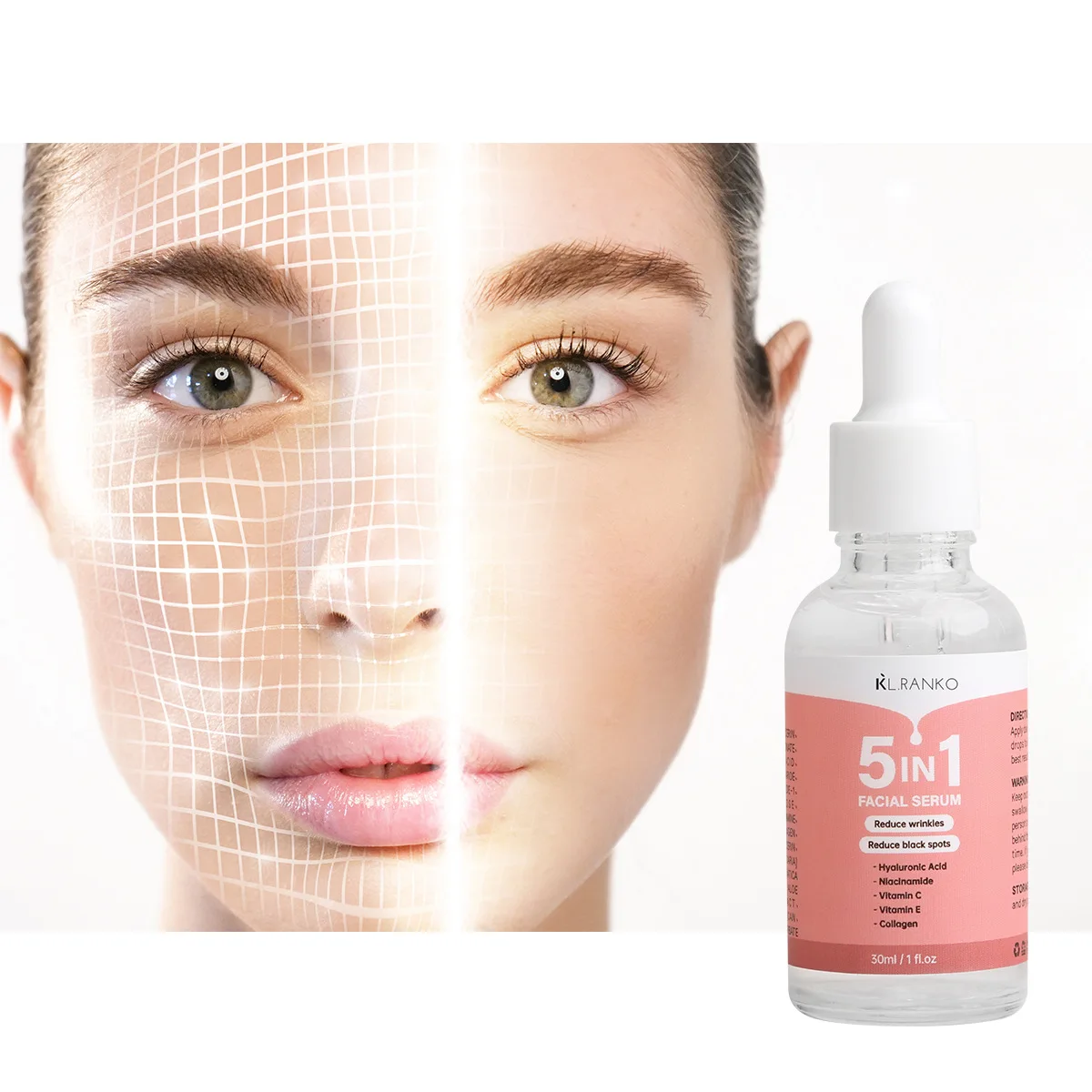 Suitable for All Skin Types 5-in-1 Facial Serum Best Suited for All Skin Types Including Dry, Oily, Acne-prone, Sensitive Skin