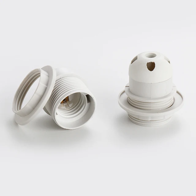 E26 E27 CE VDE white/black threaded bulb holder plastic/bakelite bulb socket for Vintage Farmhouse Lamp Cable DIY Supplies