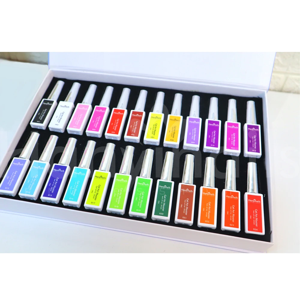 Wholesale custom 12 and 24 colors gel liner nail art gel set