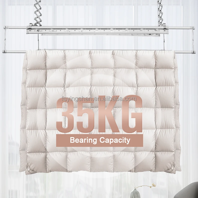 Automatic Lifting Aluminum Smart Clothes Drying Rack Indoor Balcony Use Ceiling Hung Electrical Style Cleaning Bathroom Outdoor