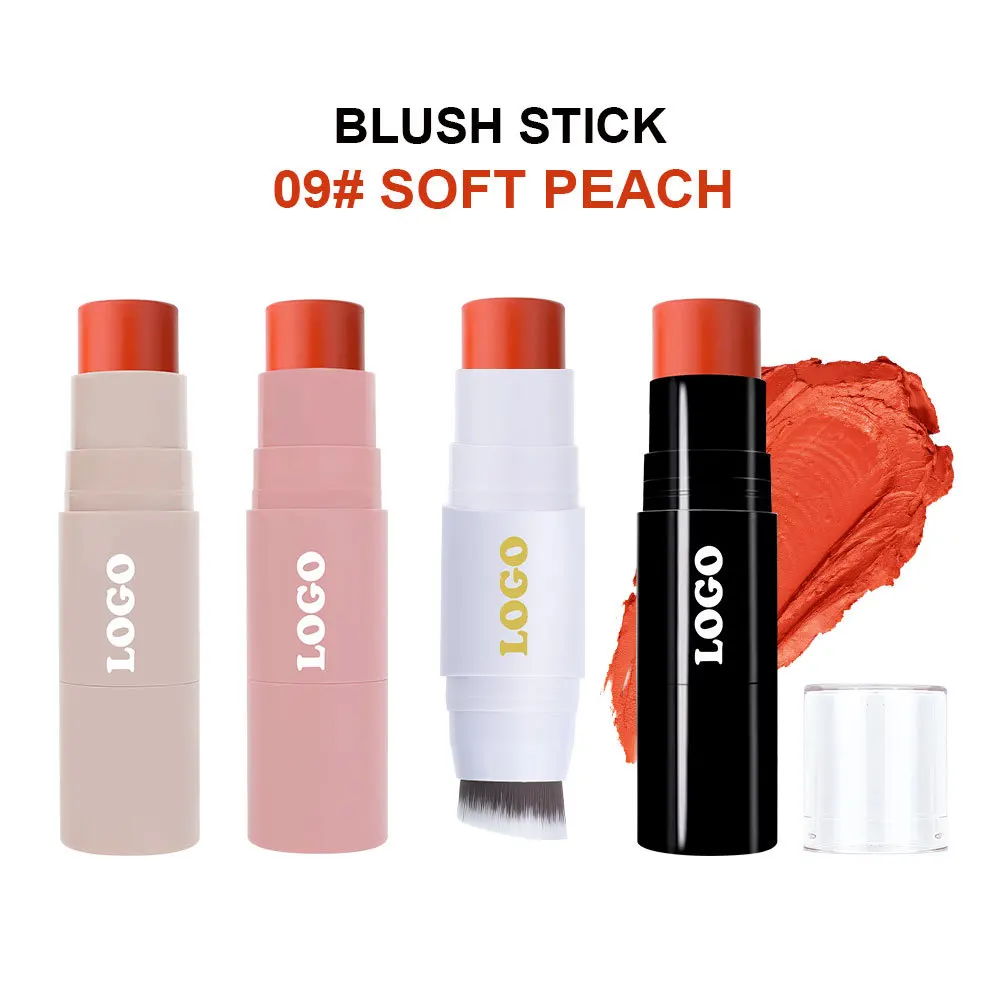 MLM Custom Makeup Wholesale Waterproof Non-remover 3D Contour Double Head Brightening Blush Stick and Highlight Stick
