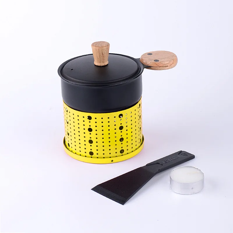Wholesale Non-Stick portable mini candle cheese melting heater cheese melting pan Featuring Swiss Cheese Oven and Butter