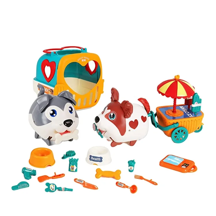 Pet Toys Electric Dog Toys Set Doggy House with Voice Activated