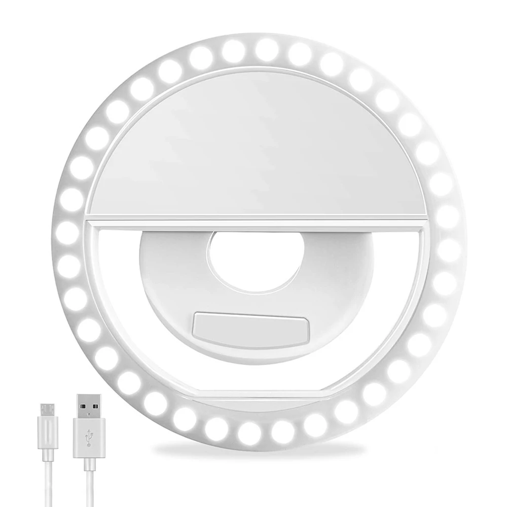  Перезаряжаемый USB светодиодный кольцевой светильник для селфи RK12 36 LED мобильного