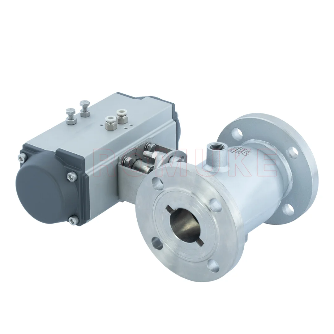 BQ641F-16P Stainless Steel CF8 CF3 CF8M CF3M Jacket Insulation Flange Pneumatic Ball Valve