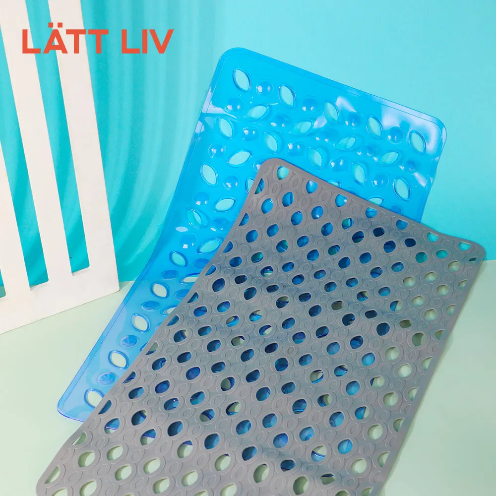 LATTLIV Rubber Massage Bathroom Rugs Drain Skin Friendly Anti bacteria Baby Non Slip Bath Mat for Tub