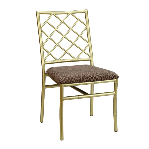 Good quality gold stackable wedding metal and chavari chairs