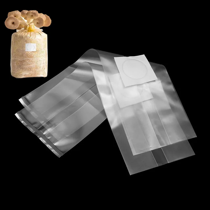 8 x 5 x 19 inch 60micron  Autoclavable Gusseted PP mushroom growing bags with filter patch for spawn