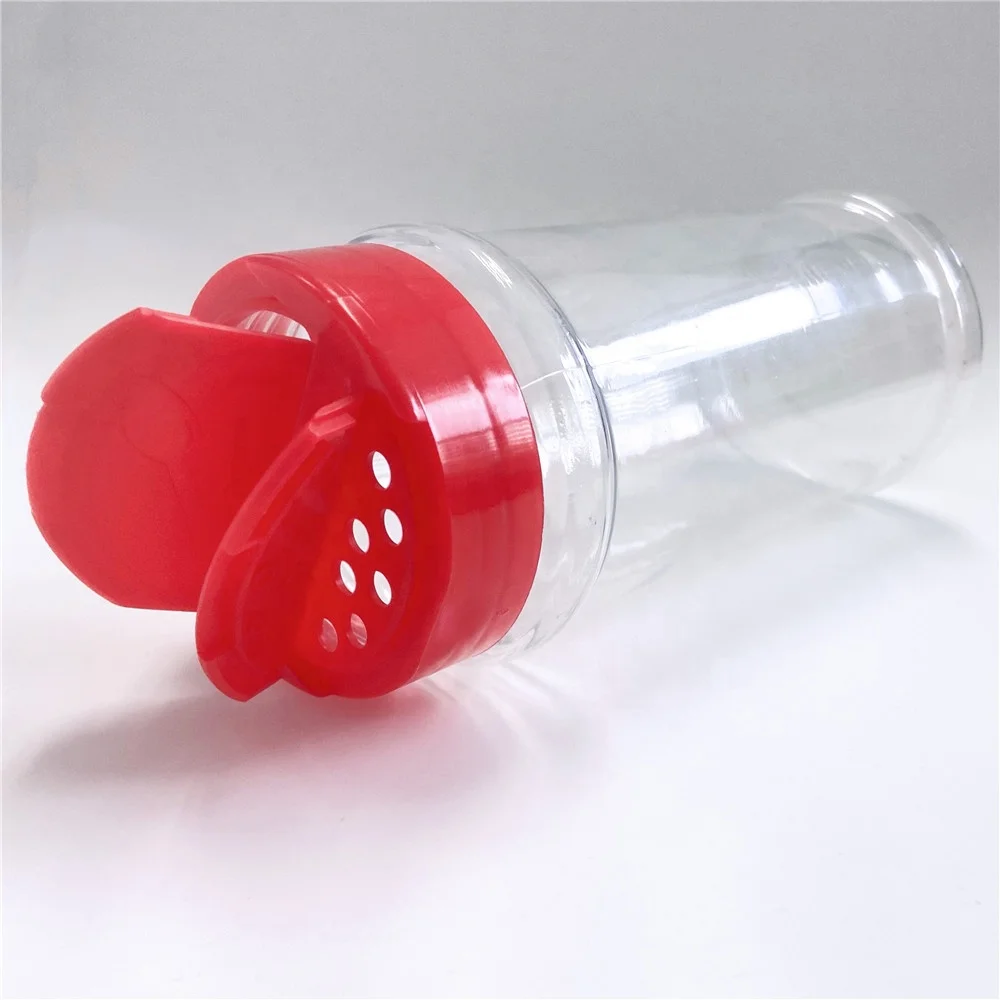 PET plastic condiment bottles spice packaging seasoning powder container with flap cap