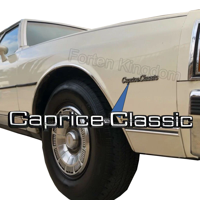 Customized Chrome ABS 3D Auto Exterior Sticker For 1977-1984 Caprice Classic Brougham Car Rear Tailgate Fender Emblem Badge