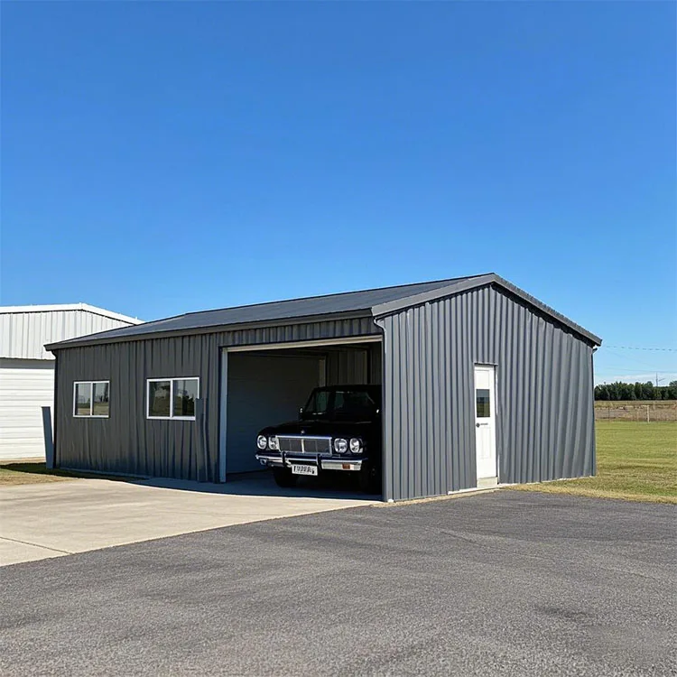 Prefabricated Steel Garage Buildings High Quality Portable Light for Car Carport Retractable
