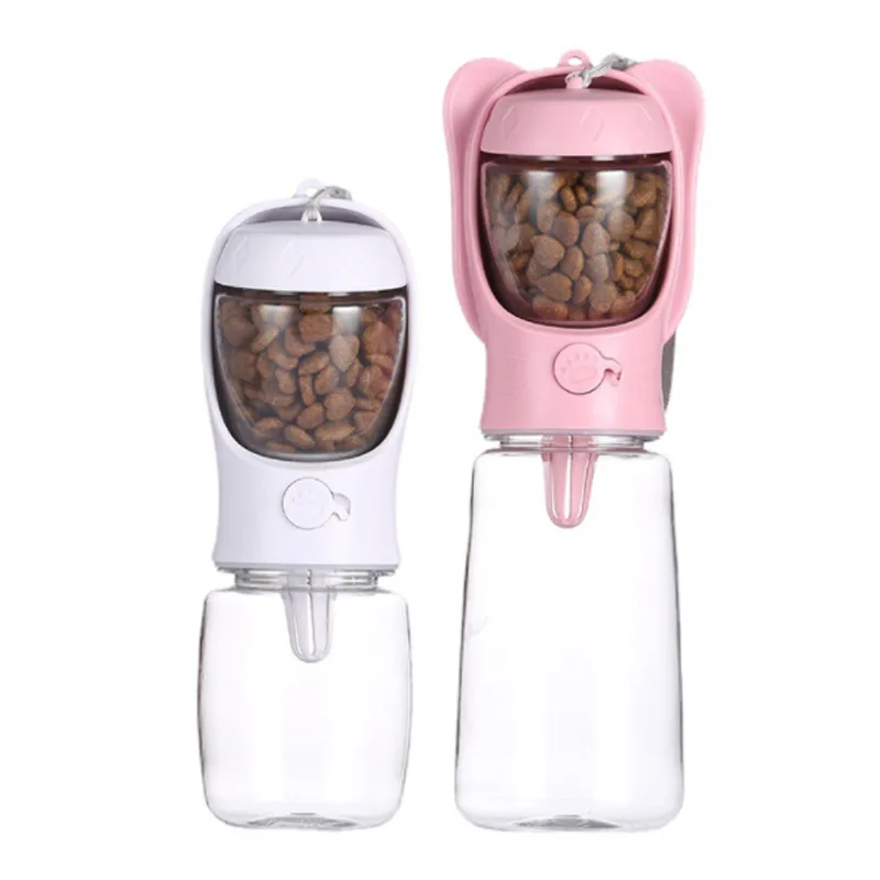 Pet Water Fountain Portable Dog Water Food Bottle Cat Travel Drink Cup Dispenser