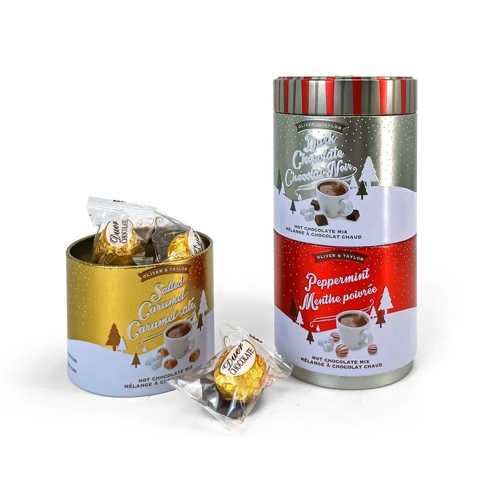 Small Mini 3 Layers Tea Canister Can Round Tin Box Mushroom Coffee Storage Powder Dog Pet Food Tin Cans For Food Packaging