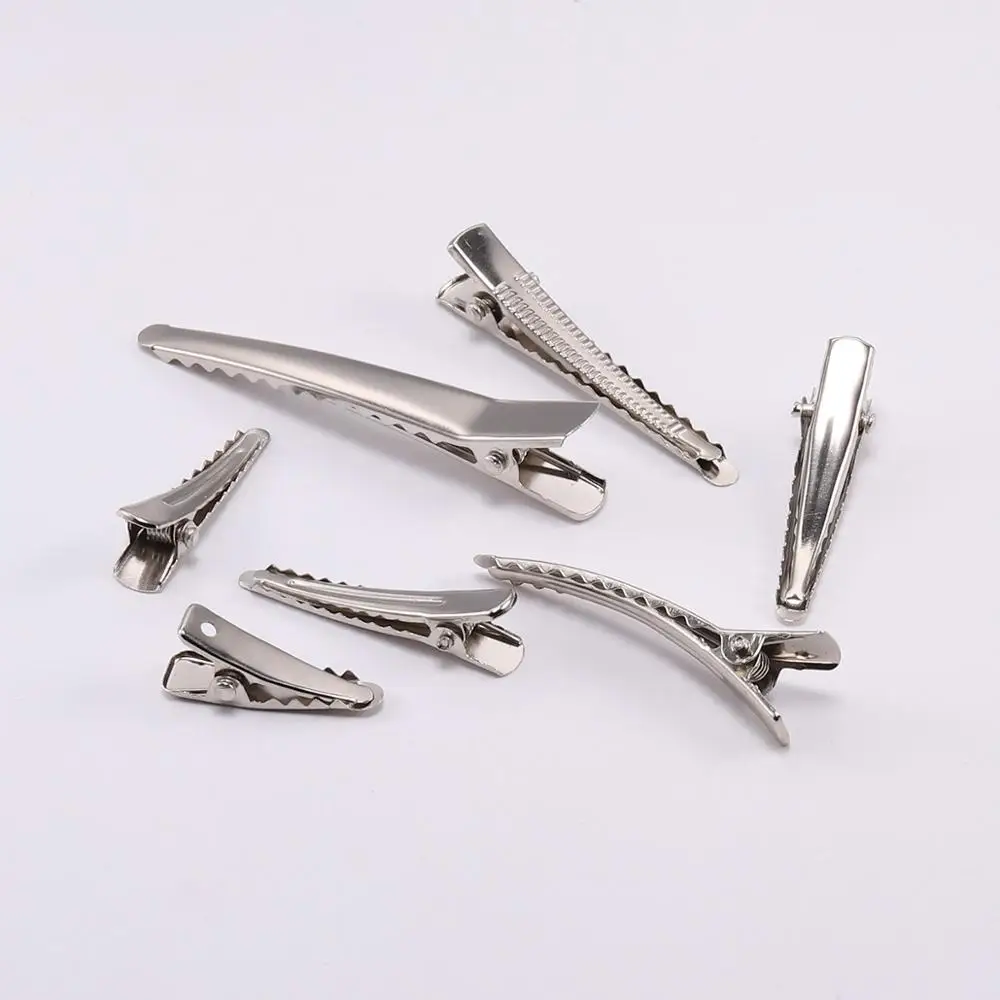 20pcs/lot 30/40/45/55/60mm Clips Single Prong Alligator Hairpin With Teeth Blank Setting For DIY Hair Clips Jewelry Making Base