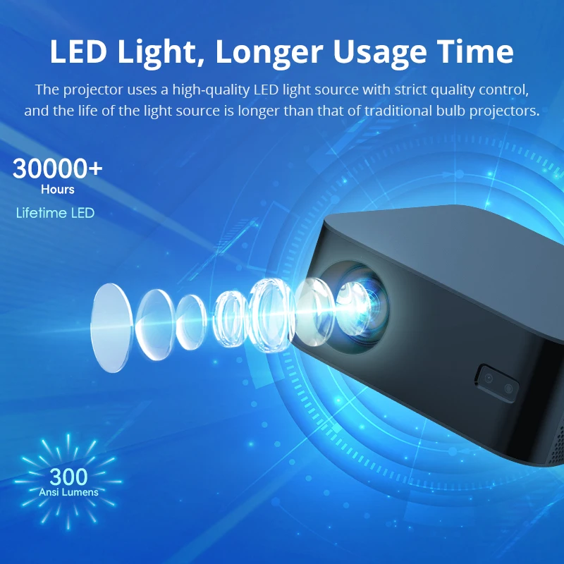 Hotack L016AN Full HD Home Theater Proyector Portatil Mini Portable Smart Whals OS Projector 4k