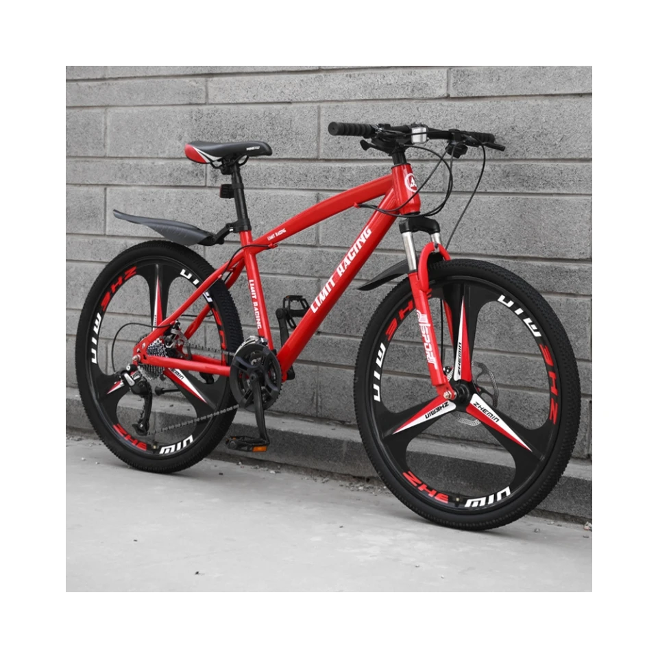 Wholesale 21/24/27-speed shock absorption racing bike carbon steel frame mountainbike 26 inch bicycle for adults