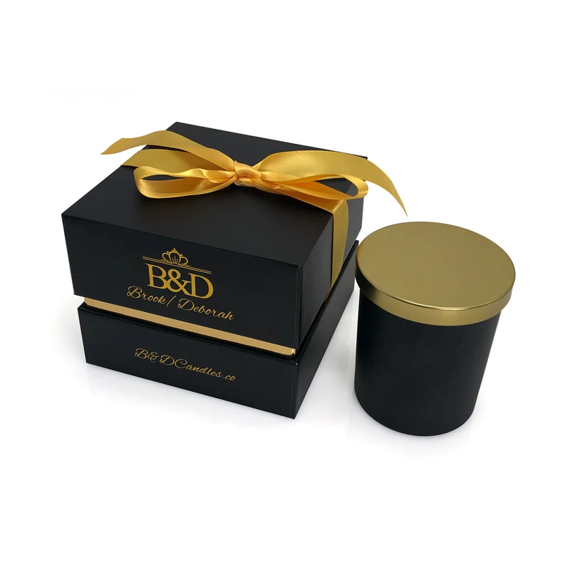 customized design luxury cardboard gift packaging candle jars and boxes,Printed custom Candle Box with lid