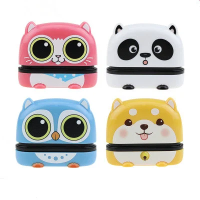 Custom Children Flash Toy Animal Personalized Clothing Fabric Self Inking Name Cartoon Stamp for Kids