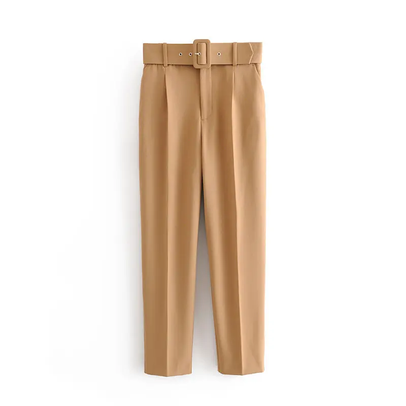 New Pleated Multicolor Harem Pants Casual Solid Color  Women Pants with Belt