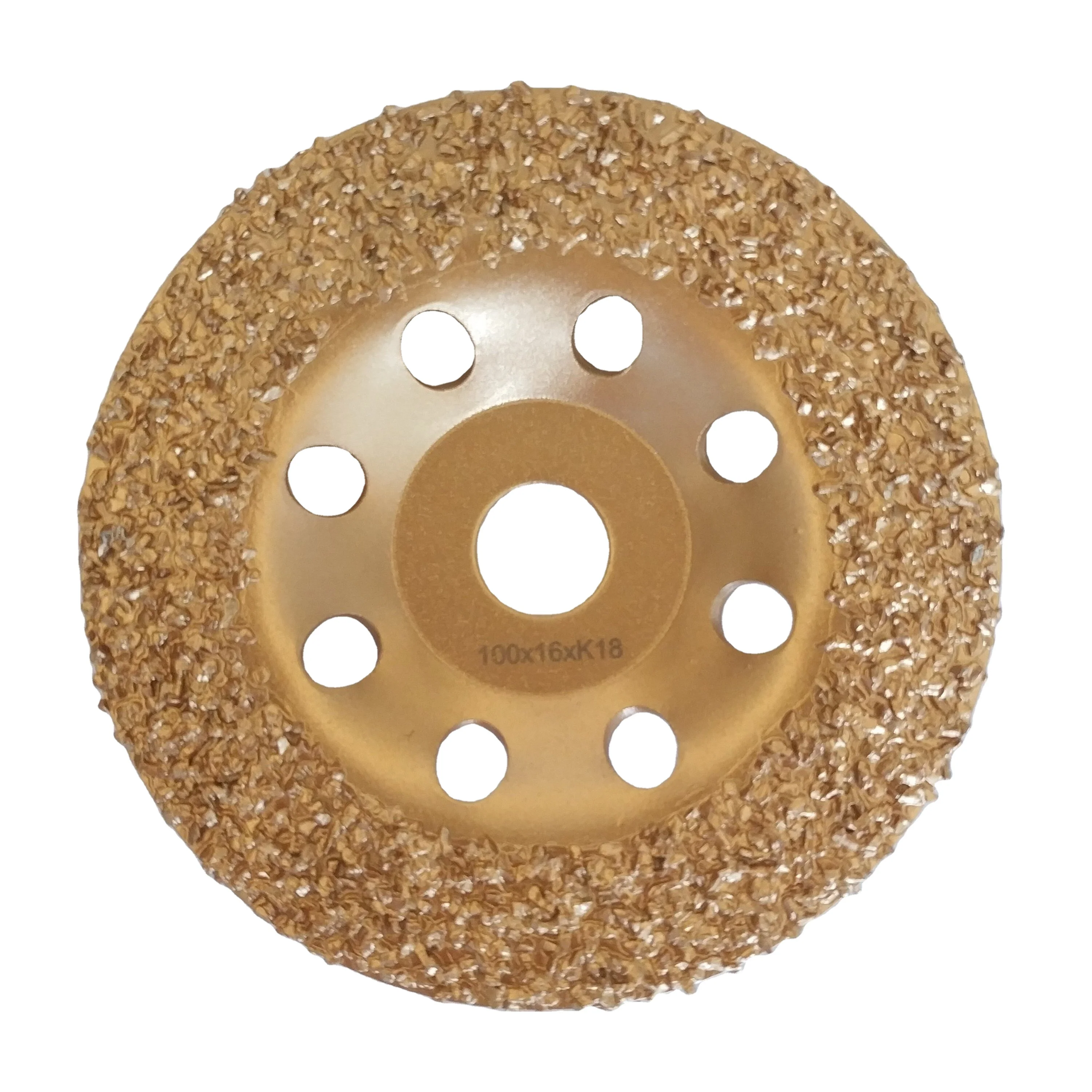 Hot Sell 4 inch Vacuum Brazed Tungsten Carbide Grinding Wheel for  Rubber  Fiber Wood