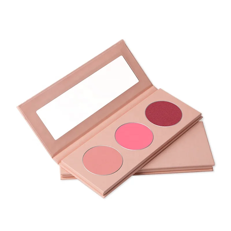 3 Hole High Pigment Blush Pressed Powder Rose Red Private Label Blush Bel Blush 4g Private Label or Paper Box Accepted 3 Years