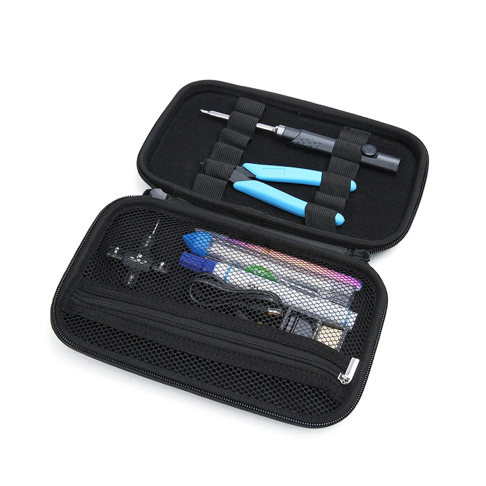 iFlight Unisex Tool Storage Bag Metal Handbag with FPV Soldering Iron Kit Wrench Pen Tin Wire Tweezers Cutting Pliers