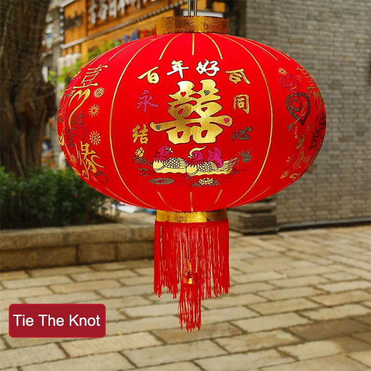 Китайский новый год красный Navidad колпак/Фонари