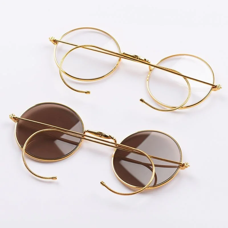 Wholesale Popular Female Optical Frame Round Metal Fashion Glasses Popular Cable arms Optical Glasses Frames For Women
