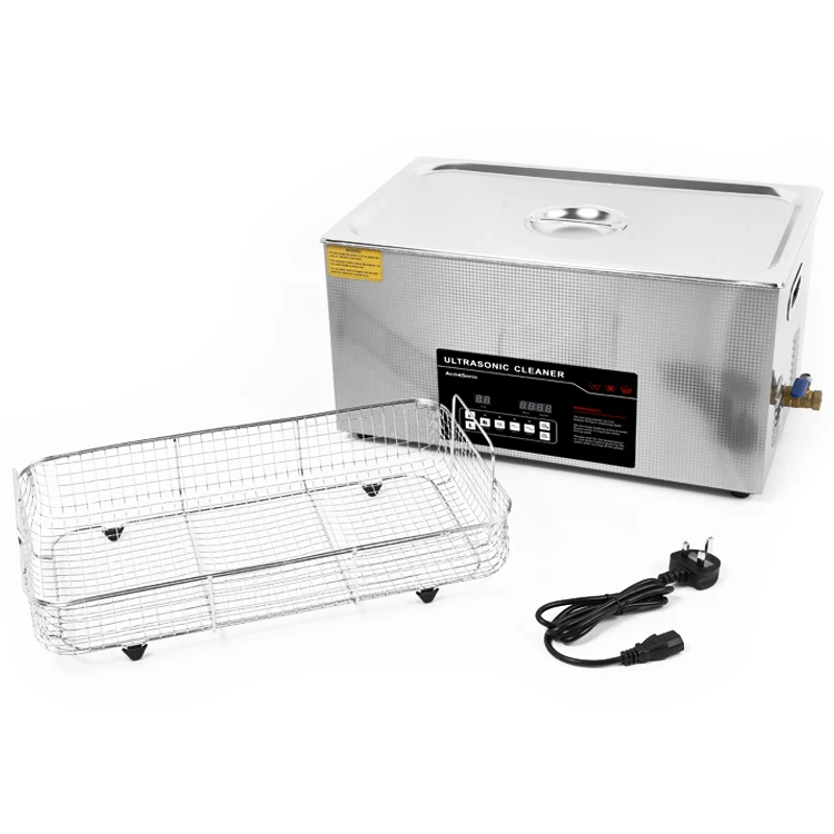 600 Power Tank 304 Stainless Steel 30L Industrial Ultrasonic Cleaner with Hot Water Cleaning Process
