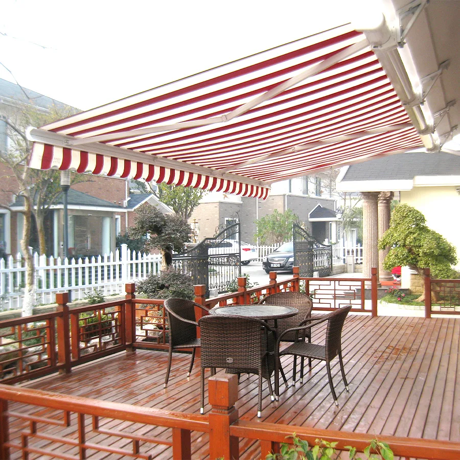 electric awning retractable 20 foot wide traditional awning adjustable angle awning