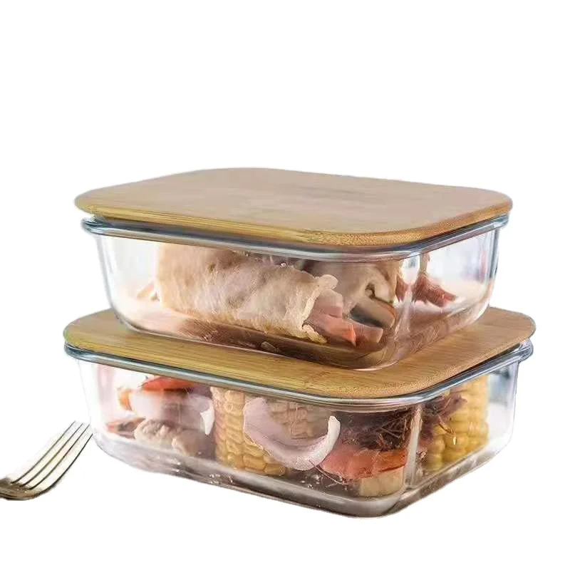 Kitchen Food Organizer Disposable  Oem Lid Glass Food Storage Containers With Lids