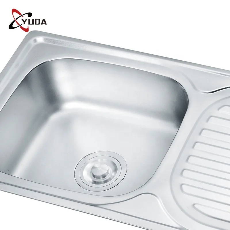 Новый дизайн самая продаваемая одномиска YUDA кухонная раковина современного типа 304 из нержавеющей стали с подносом