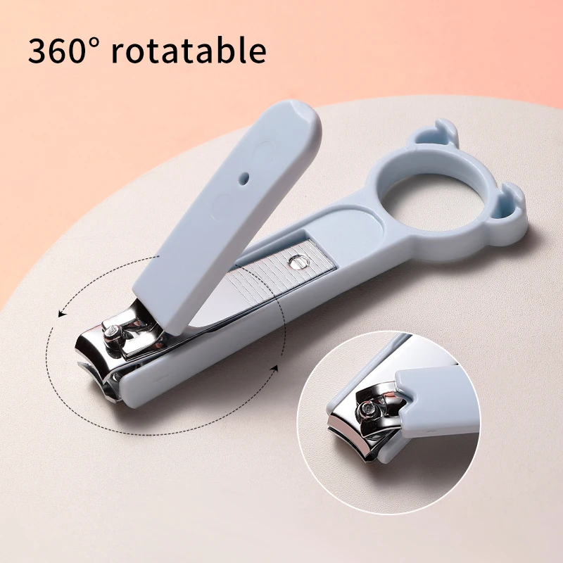 LMLTOP 2pcs Round Slant Head Stainless Steel Nail Cutter Set SY542 Stylish Nail Cutter For Baby Nail Clipper Tip Cutter Nipper