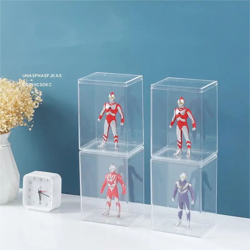 Dustproof Showcase Acrylic Cube for Funko Pops Protector with Lid Stackable for Funko Pop Display Case