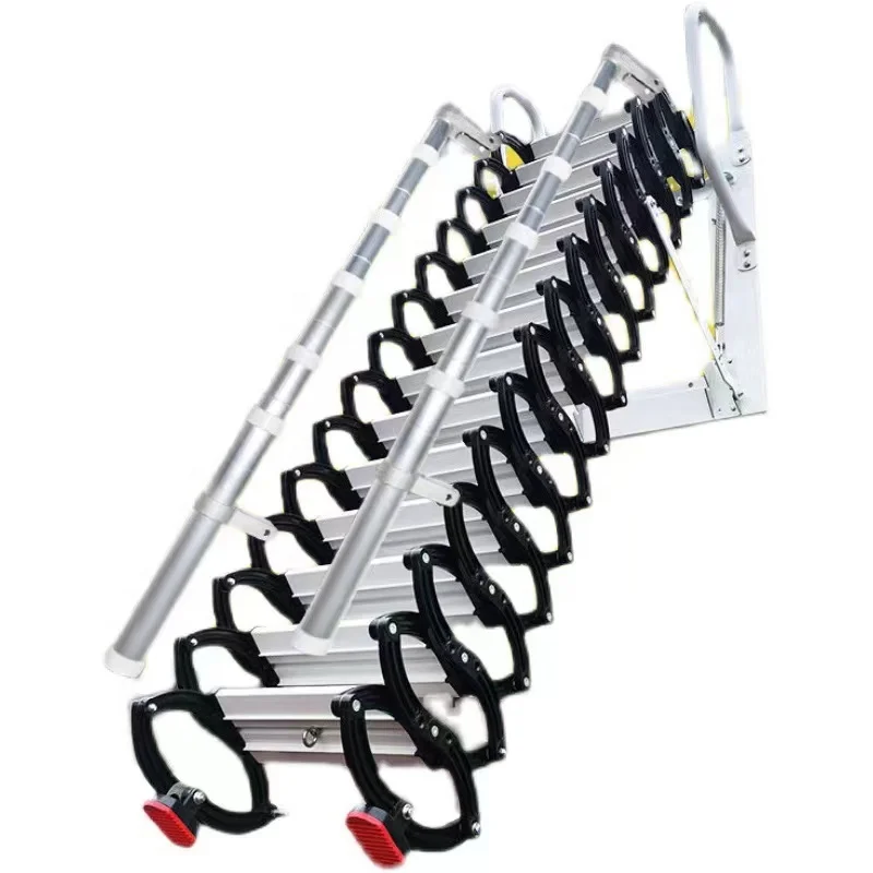 Manufacturer Low Price Steel Wall Mounted Modern Folding Retractable Loft Ladder