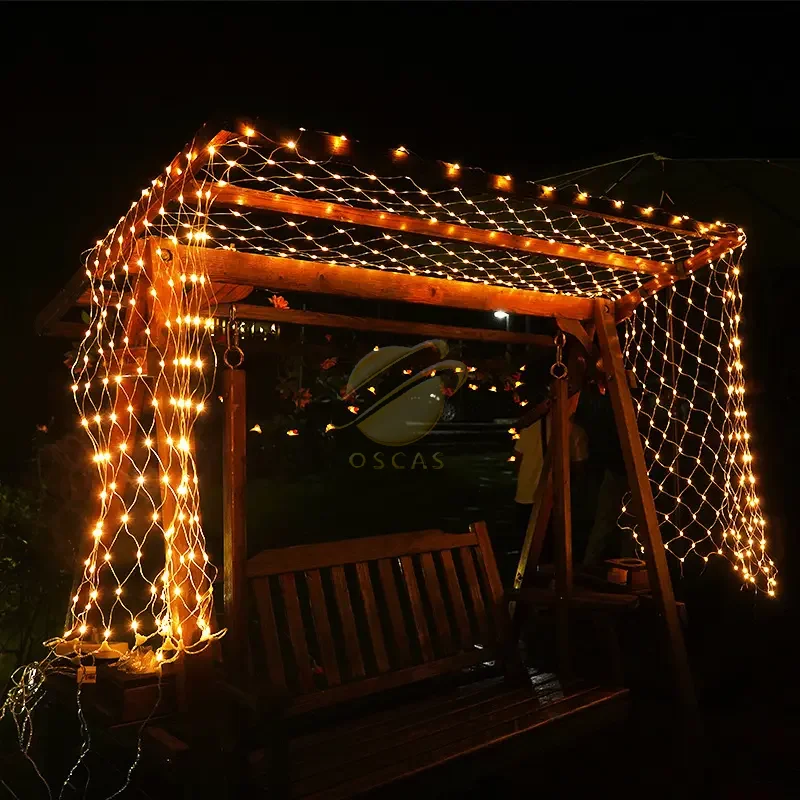 6M X 4M 672 LEDs Warm White LED Tree Lights Fairy Net of Light for Party Decoration