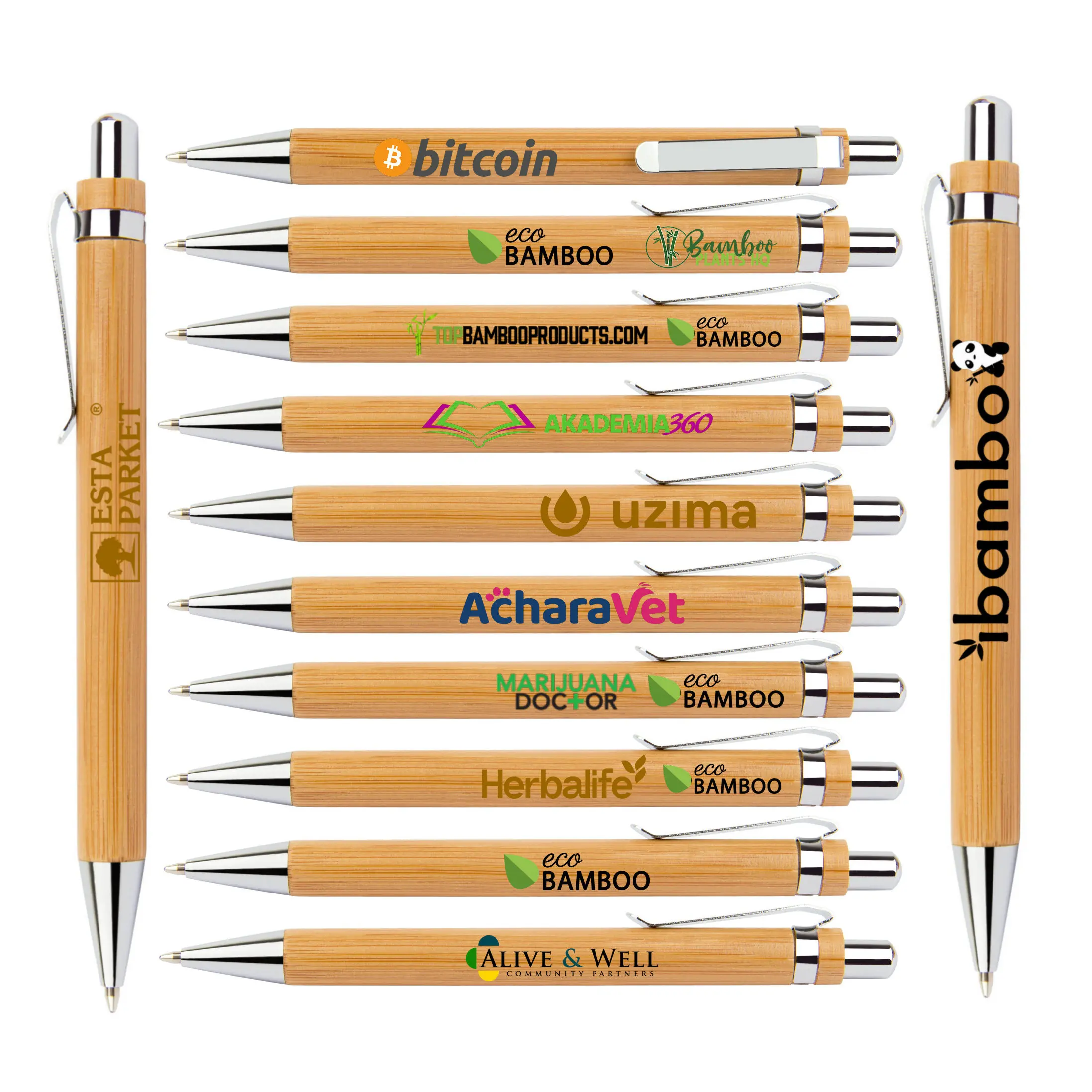 china made promotional products-eco friendly bamboo wood ballpoint pen-custom logo laser engraved logo pen
