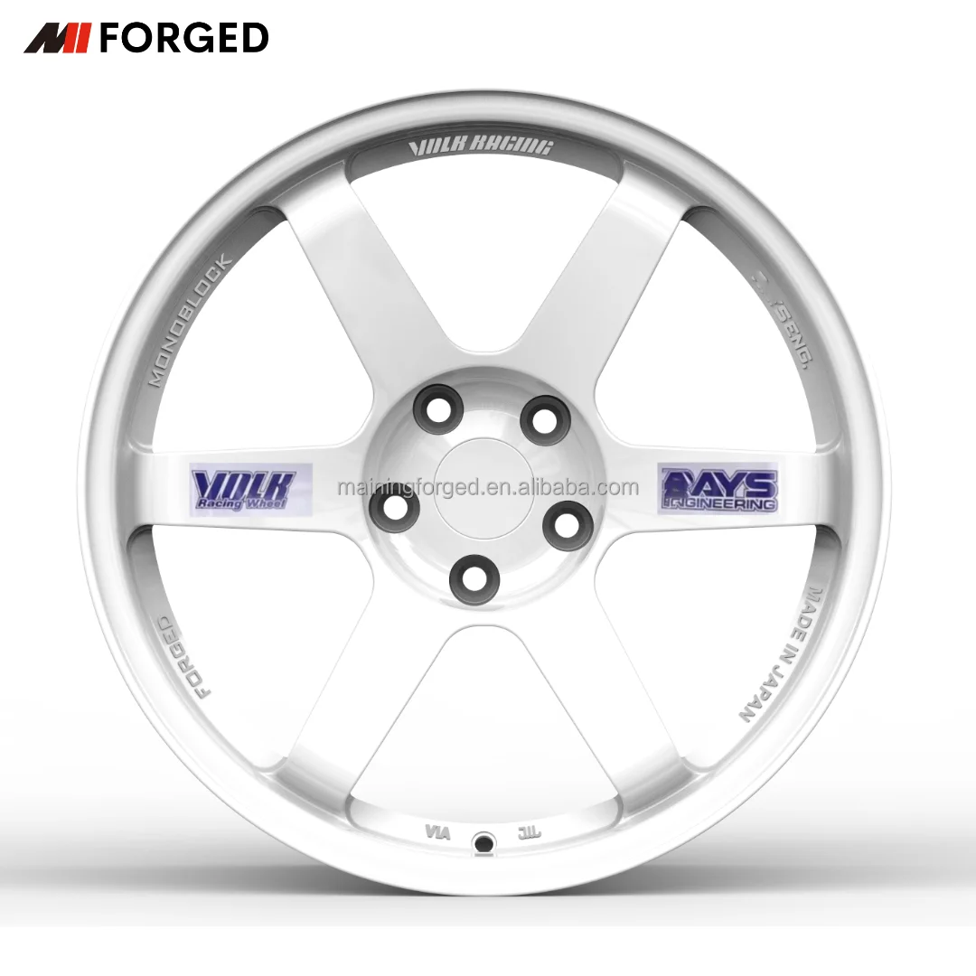 MN White Forged 5x120 5x114.3 18 Inch Replica Volk Racing Te37 For M3 M4 F80 F82 Tesla Model S Jdm Car Wheels Rim