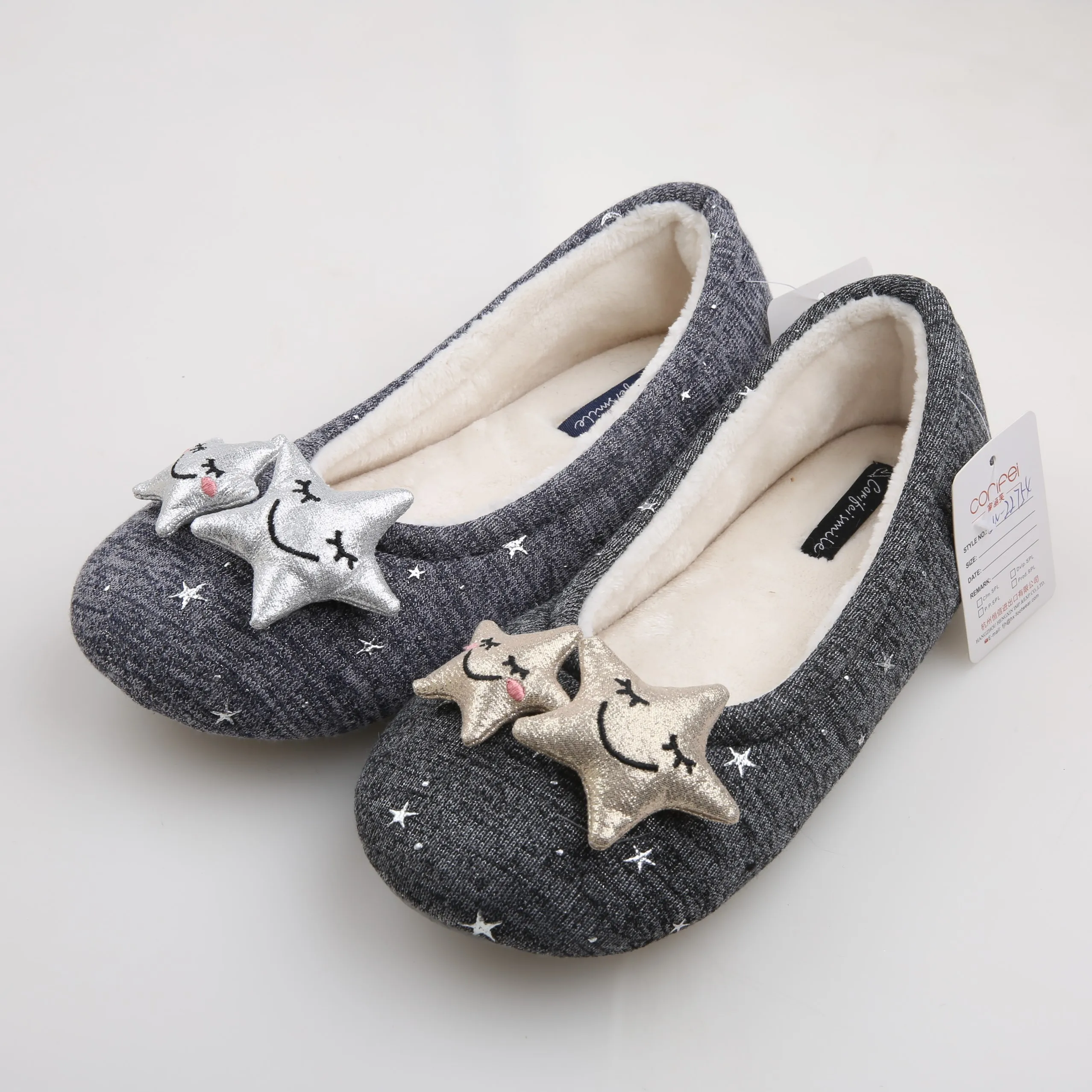 CORIFEI 2024  non slip outsole comfy ladies flat slippers women plush indoor slipper