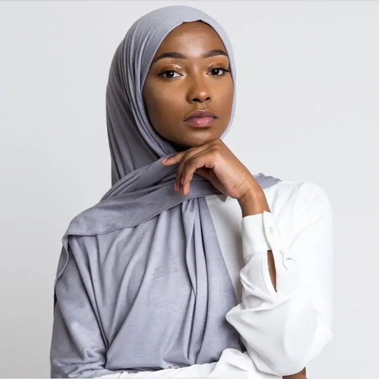 Scarf Women Hijab Wholesale Jersey 60*160cm Muslim Light Color Hijab