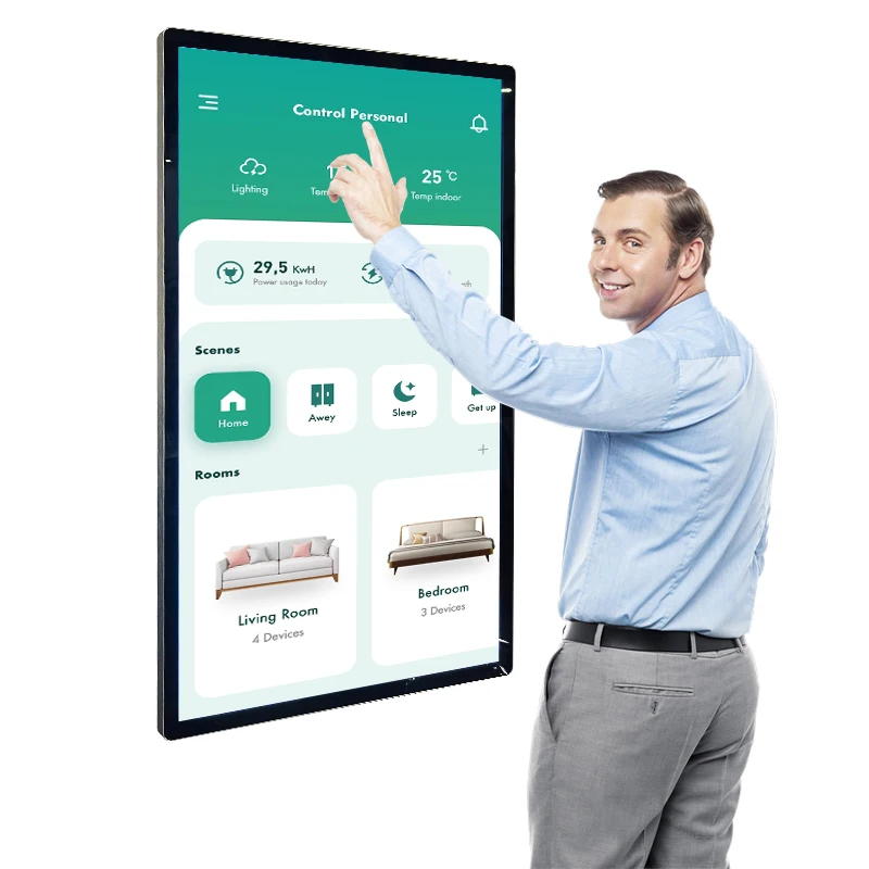 BIAOPAI Hot Selling Wall Mounted Digital Signage 27 Inch Wall Mount Advertising Player