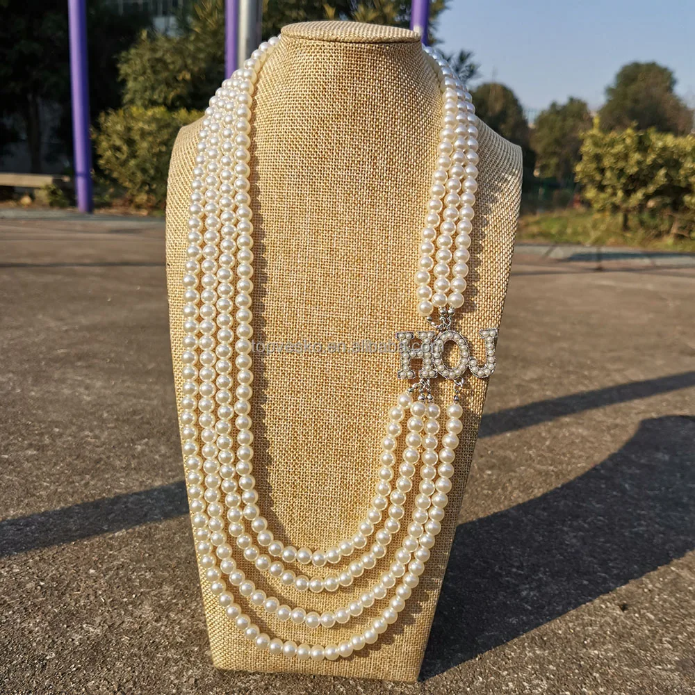 Drop shopping Handmade Mason Products Daughters of Isis Daughter HOJ Statement Pearl Necklace Jewelry