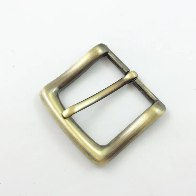 Factory supply high quality wholesale custom brass brush belt pin buckle for leather belt
